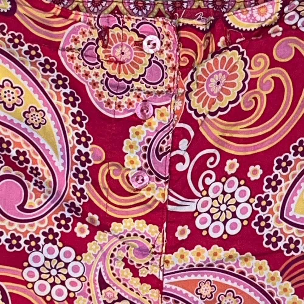 Vera Bradley Red and Pink Paisley Casual‎ Bottoms Size XS - Picture 2 of 4